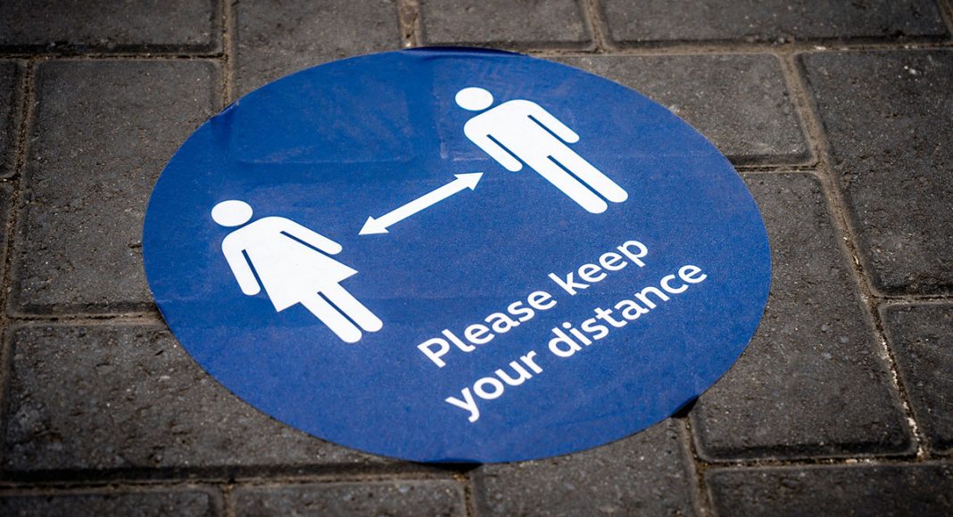 social distance sign 6 feet