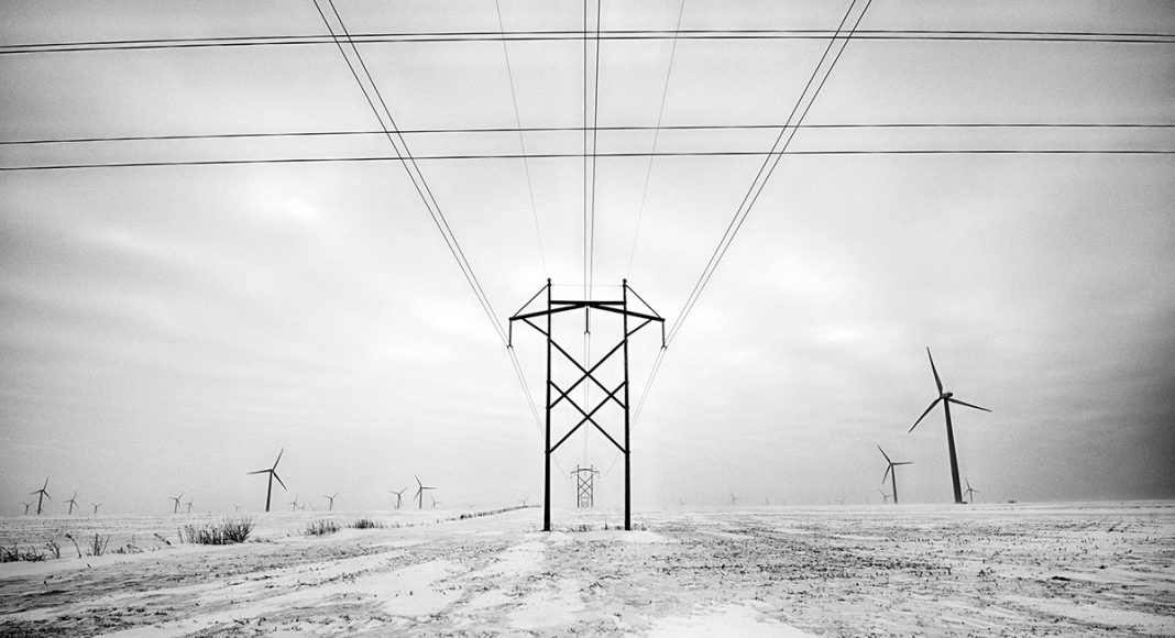 electricity snow wind turbine