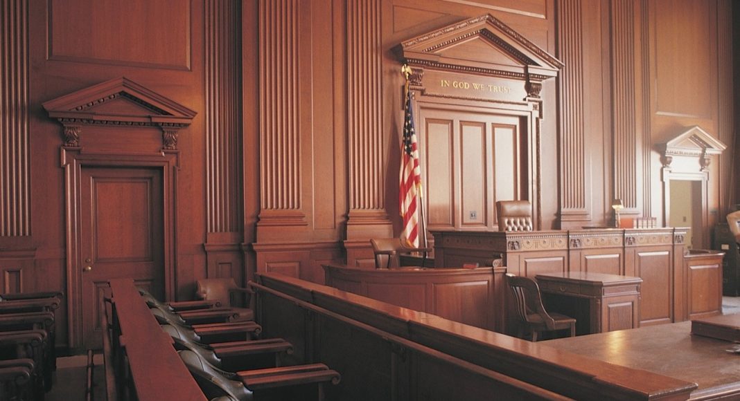 Interior of courtroom